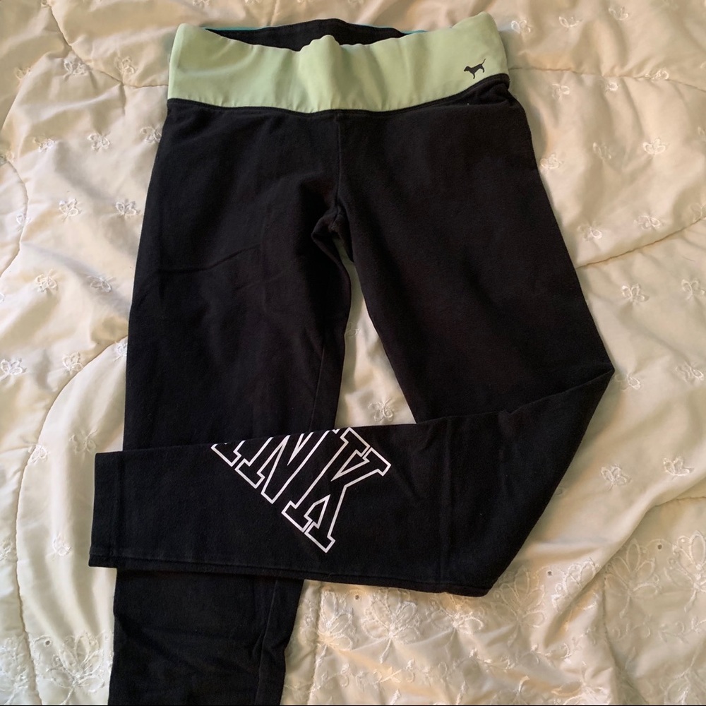 PINK cotton ankle leggings (XS)